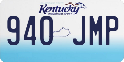 KY license plate 940JMP