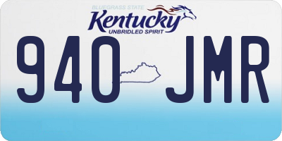 KY license plate 940JMR