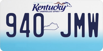 KY license plate 940JMW