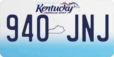 KY license plate 940JNJ