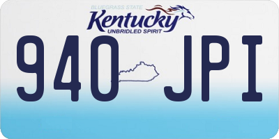 KY license plate 940JPI