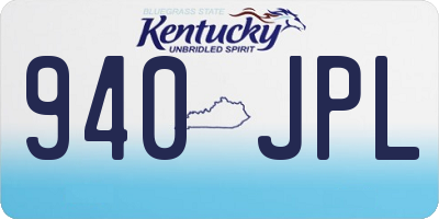 KY license plate 940JPL