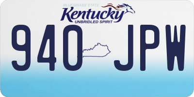 KY license plate 940JPW