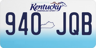 KY license plate 940JQB