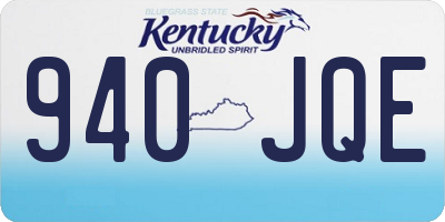 KY license plate 940JQE