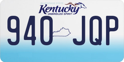 KY license plate 940JQP
