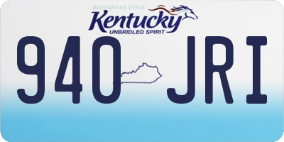 KY license plate 940JRI