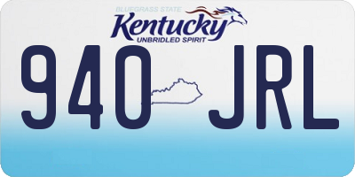 KY license plate 940JRL