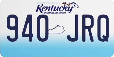 KY license plate 940JRQ