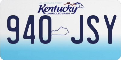 KY license plate 940JSY