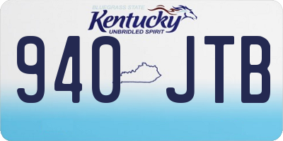 KY license plate 940JTB