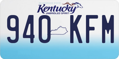 KY license plate 940KFM