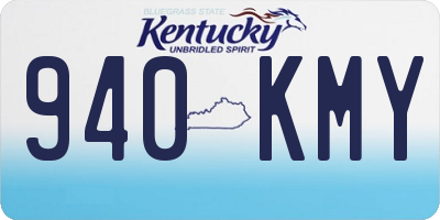 KY license plate 940KMY
