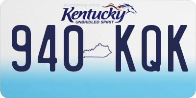 KY license plate 940KQK