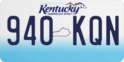 KY license plate 940KQN