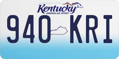 KY license plate 940KRI