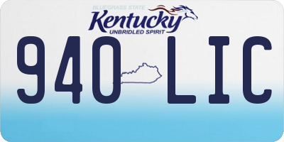KY license plate 940LIC