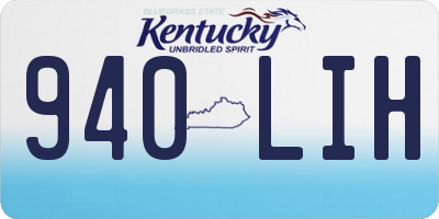 KY license plate 940LIH