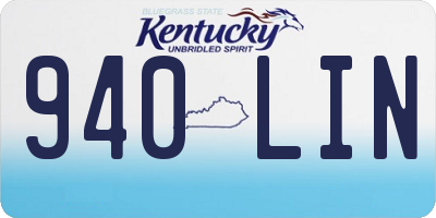 KY license plate 940LIN