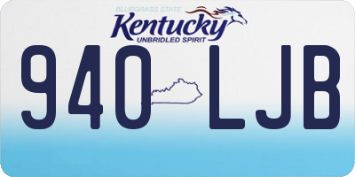 KY license plate 940LJB