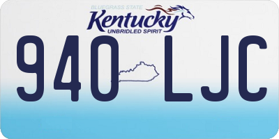 KY license plate 940LJC