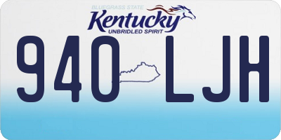 KY license plate 940LJH