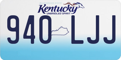 KY license plate 940LJJ