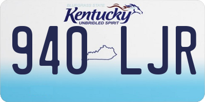 KY license plate 940LJR