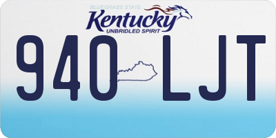 KY license plate 940LJT