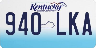 KY license plate 940LKA