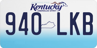 KY license plate 940LKB