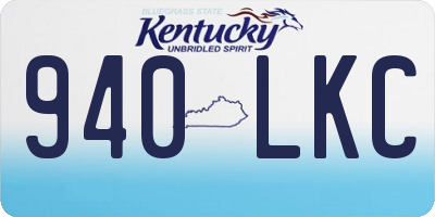 KY license plate 940LKC