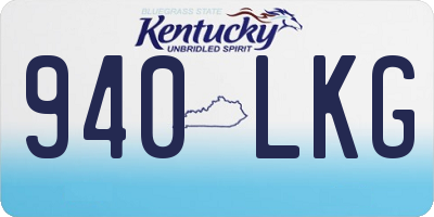 KY license plate 940LKG