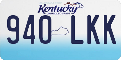 KY license plate 940LKK