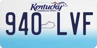 KY license plate 940LVF