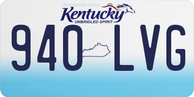 KY license plate 940LVG