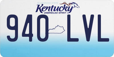 KY license plate 940LVL