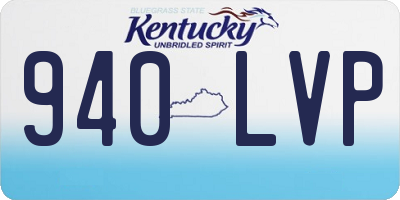 KY license plate 940LVP