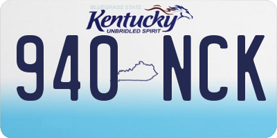 KY license plate 940NCK