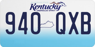 KY license plate 940QXB