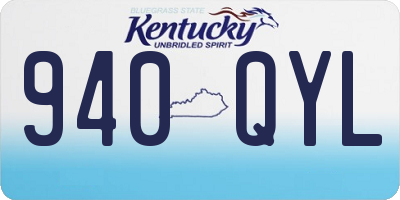 KY license plate 940QYL
