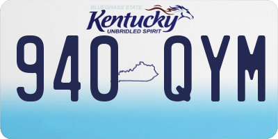 KY license plate 940QYM