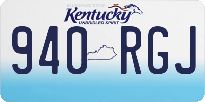 KY license plate 940RGJ