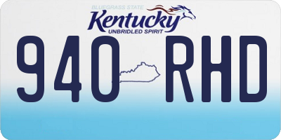 KY license plate 940RHD