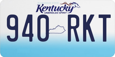 KY license plate 940RKT