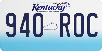 KY license plate 940ROC