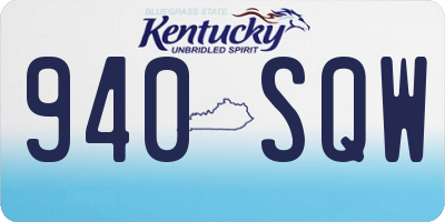 KY license plate 940SQW