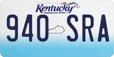 KY license plate 940SRA