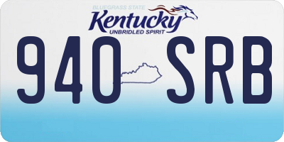 KY license plate 940SRB