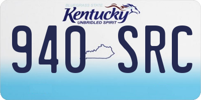 KY license plate 940SRC